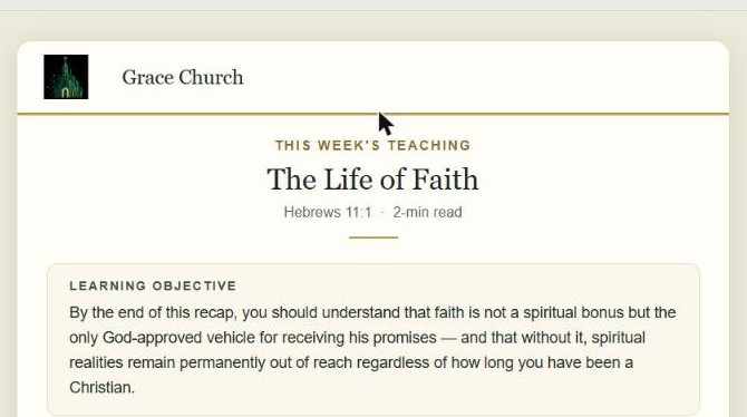 A finished branded weekly email preview